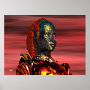 ARES CYBORGPORTRAIT, SONNENGESCHÄFTE, Science Fict Poster