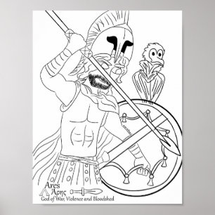 Ares-Farbseite Drucken Poster