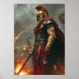 Ares, Gott des Krieges - Inbegriff von Schlacht un Poster