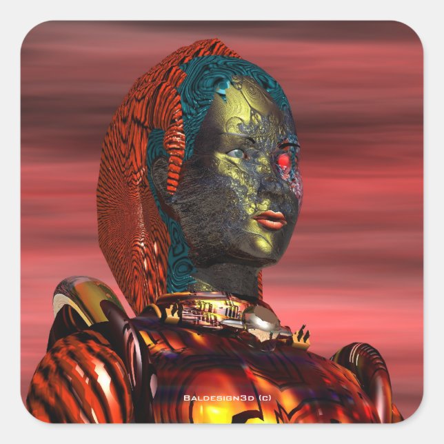 ARES QUADRATISCHER AUFKLEBER (Vorderseite)