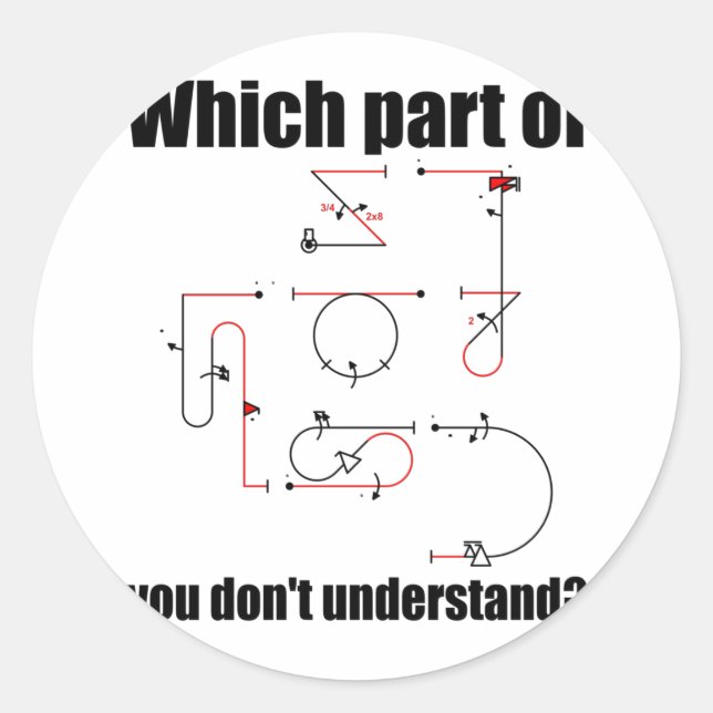 Aresti Symbol Aerobatic Pilot Flugmanöver Runder Aufkleber (Vorderseite)