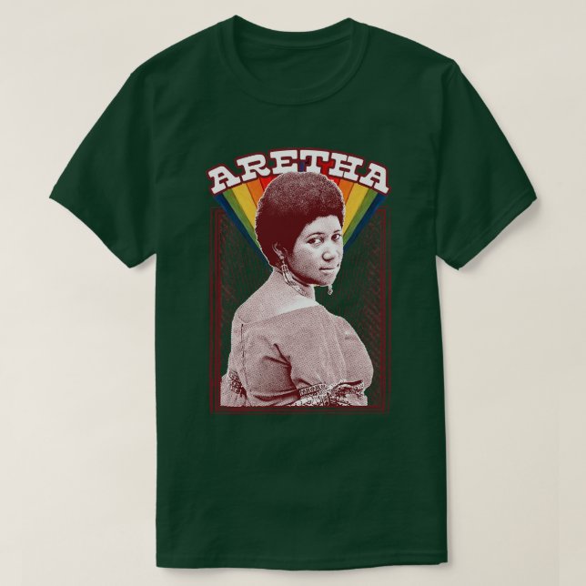 Aretha Franklin Retro Soul Fan Design 2 T-Shirt (Design vorne)