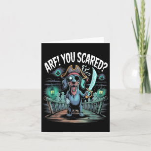 Arf du hast Angst_ Lustiger Dachshund-Hund Hallowe Karte