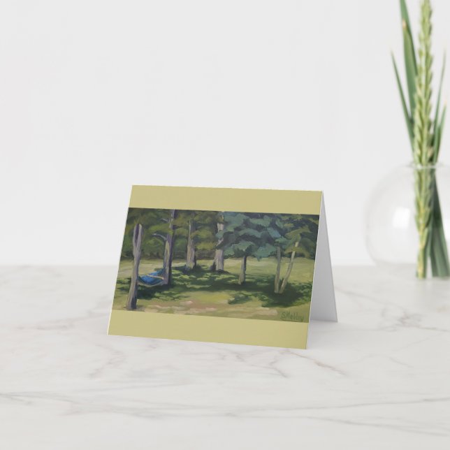 Arful Blue Hammock Note Card Dankeskarte (Vorderseite)