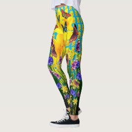 Arful Butterfly Springtime Blume Leggings