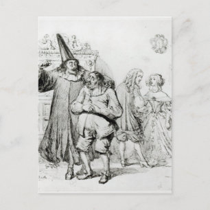 Argan und Monsieur Purgon Postkarte