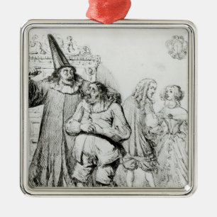 Argan und Monsieur Purgon Silbernes Ornament