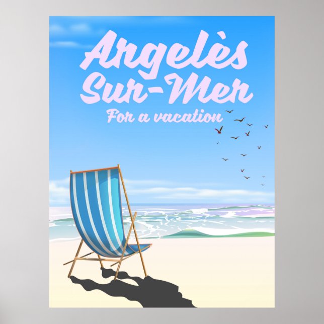 argelès-sur-mer Frankreich-Reiseplakat Poster (Vorne)