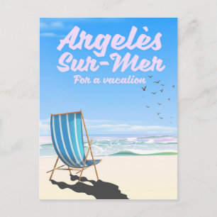 argelès-sur-mer Frankreich Reiseplakat Postkarte