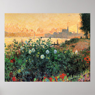 Argenteuil, Blumen am Flussufer, Poster
