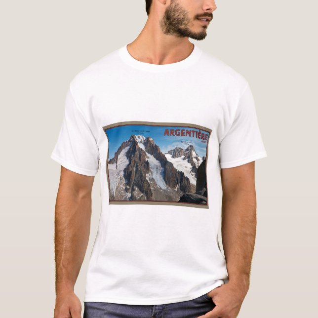 Argentiere - sehen Sie von den Flügeln Montets an T-Shirt (Vorderseite)