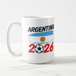 Argentina 2026 Soccer Fan Design Flag Colors Kaffeetasse