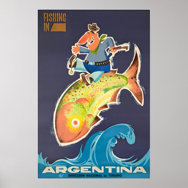 Argentina Art Buenos Aires Print Vintage Travel Poster (Vorne)