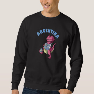 Argentina Dino Argentinian Flag Rex Soccer Ball Di Sweatshirt