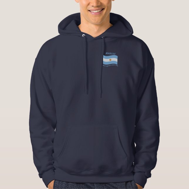 Argentina Flag Hoodie (Vorderseite)