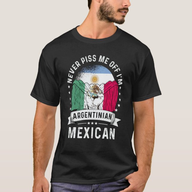 Argentina Flag Mexico Grown  Humor Citizen Pride T-Shirt (Vorderseite)