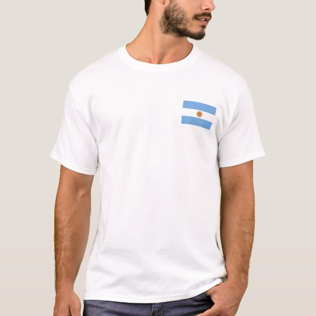 Argentina Flag T-Shirt, Patriotic T-Shirts (Vorderseite)