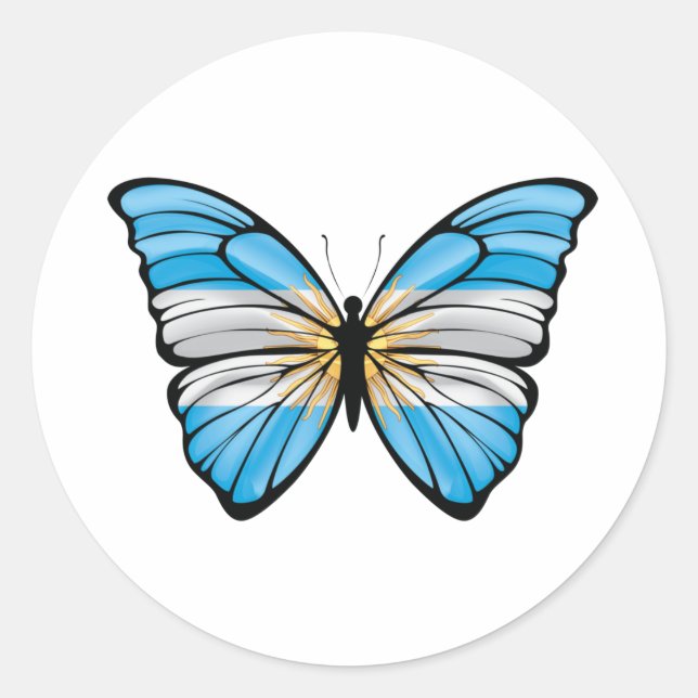 Argentina Hypolimnas Butterfly Runder Aufkleber (Vorderseite)