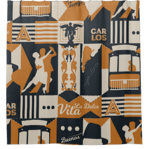 Argentina Muster nahtlose Design-Abbildung Duschvorhang