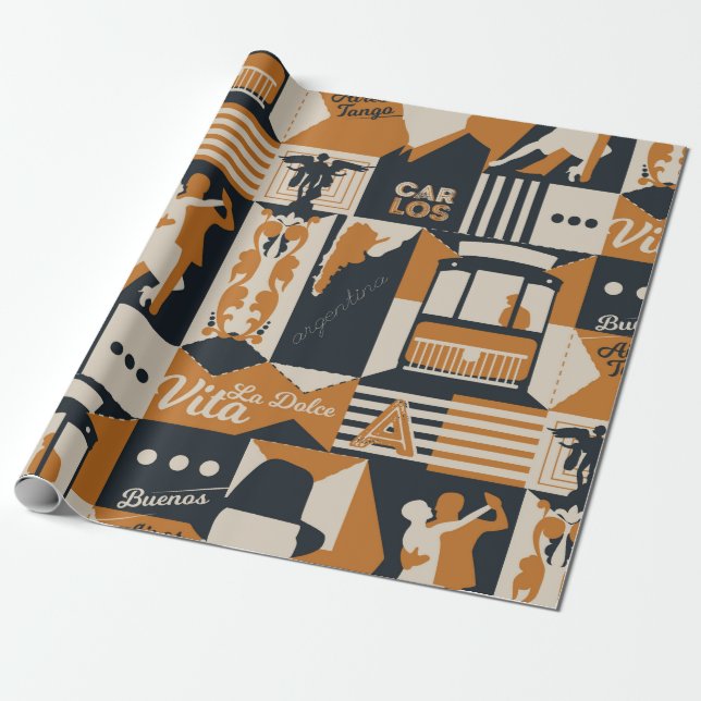 Argentina Muster nahtlose Design-Abbildung Geschenkpapier (Ungerollt)