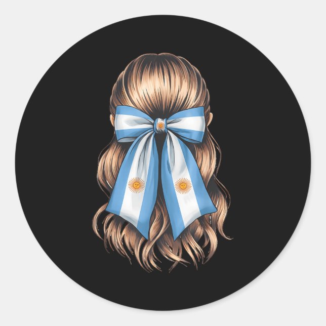 Argentina Pride Argentinian Flag  Runder Aufkleber (Vorderseite)