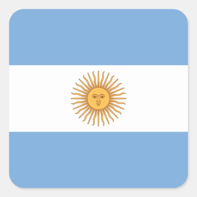 Argentina Quadratischer Aufkleber (Vorderseite)