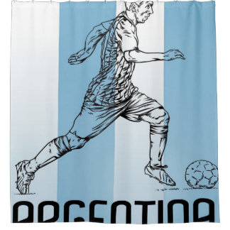 Argentina Soccer Blanket Duschvorhang