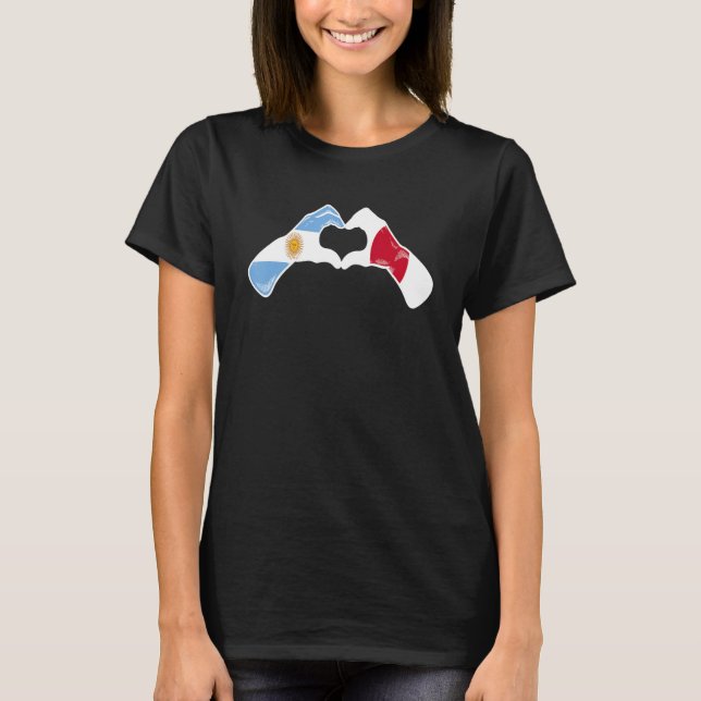Argentine Japan Flag - Argentinian Japanese Heart_ T-Shirt (Vorderseite)