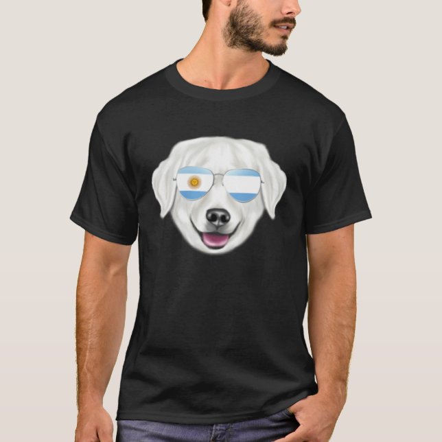Argentinian Flag Kuvaszok Dog Argentina Pocket T-Shirt (Vorderseite)