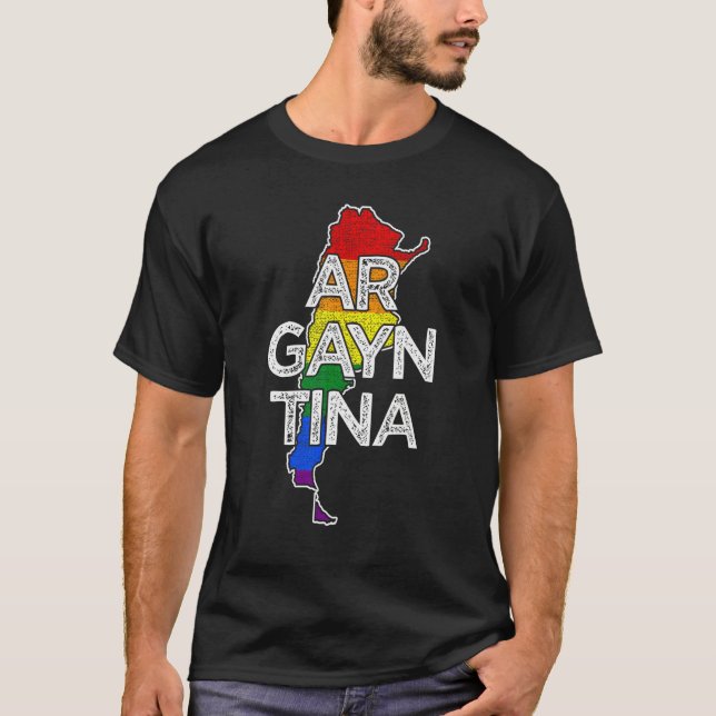 Argentinian Gay Argayntina Lesbian Queer LGBTQ T-Shirt (Vorderseite)