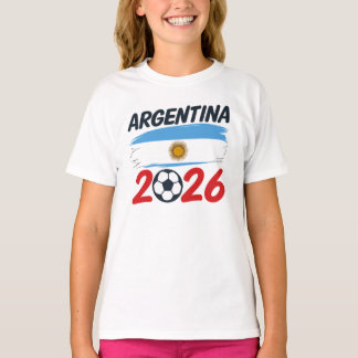 Argentinien 2026 Fußballfan-Design Flaggenfarben T-Shirt