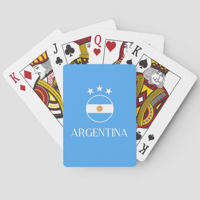 Argentinien 2 Weiße 3 Sterne Spielkarten (Rückseite)