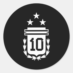 Argentinien 3 Sterne Argentinische Flagge Drei Ste Runder Aufkleber