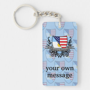 Argentinien-Amerikanische Schild-Flagge Schlüsselanhänger