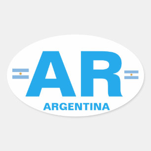 Argentinien AR Oval Sticker im Euro-Stil