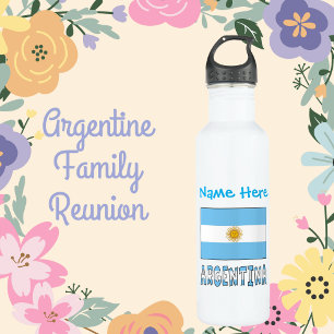 Argentinien - Argentinische Flagge - Blaue Persona Edelstahlflasche