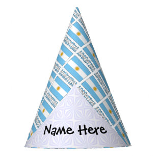 Argentinien Argentinische Flagge Kacheln Personali Partyhütchen