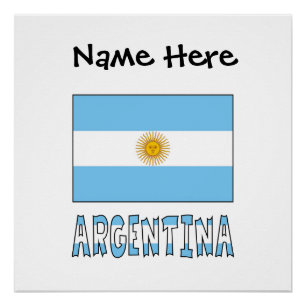 Argentinien Argentinische Flagge Personalisiert Poster
