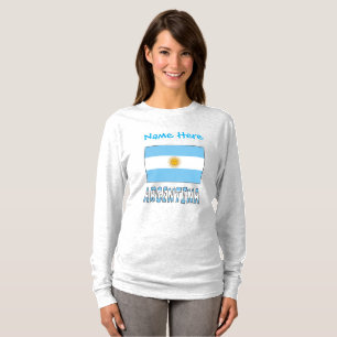 Argentinien Argentinische Flagge Personalisiertes T-Shirt