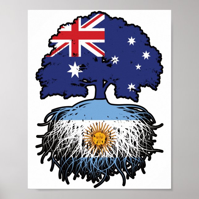 Argentinien Argentinischer Australischer Tree Root Poster (Vorne)