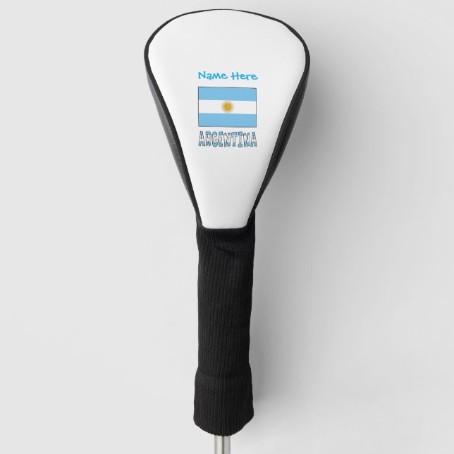 Argentinien Argentinischer Flaggenstaat Personalis Golf Headcover (Vorderseite)