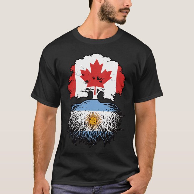 Argentinien Argentinischer Kanadier Tree Roots T-Shirt (Vorderseite)