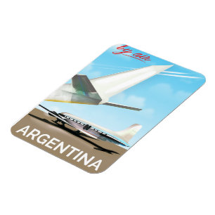 Argentinien "Auf dem Luftweg" Vintage-Flugposter Magnet