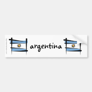 Argentinien-Bürsten-Flagge Autoaufkleber