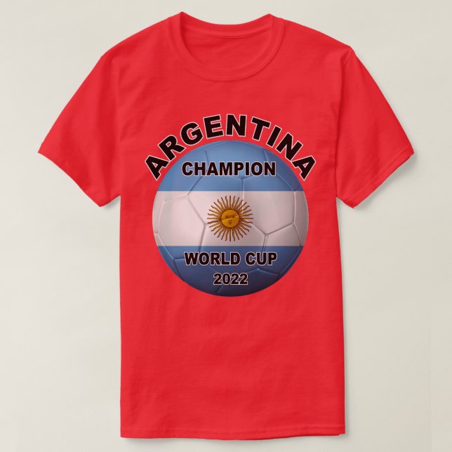 Argentinien Champion Weltmeisterschaft 2022 T-Shirt (Design vorne)