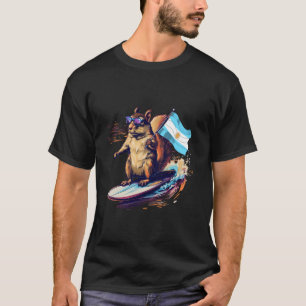 Argentinien Eichhörnchen Surft auf argentinischen  T-Shirt