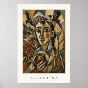 Argentinien-Erbe-Kunst Südamerika-Reise Poster