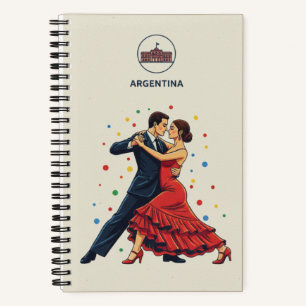 Argentinien-Erbe- und Tango-Tänzer-Fotoarchiv Notizbuch