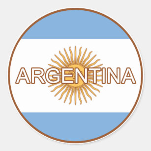 Argentinien-Euro-Aufkleber Runder Aufkleber