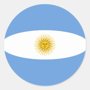 Argentinien Fischaugen-Flaggenaufkleber Runder Aufkleber